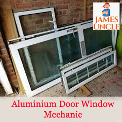Aluminium door window mechanic Mr. Serajul Islam in Kamalabari